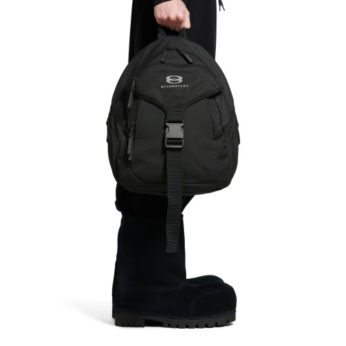 NIGO Balenciaga Unity Men's Black Adjustable Shoulder Strap Flap Buckle Closure Nylon Fabric Shoulder Bag Bags #nigo73466