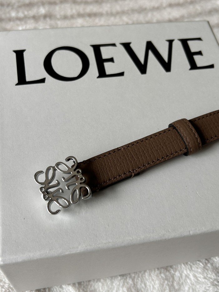 NIGO Loewe Women's Metal Hollow Logo Leather Belt 2.0cm #nigo73458