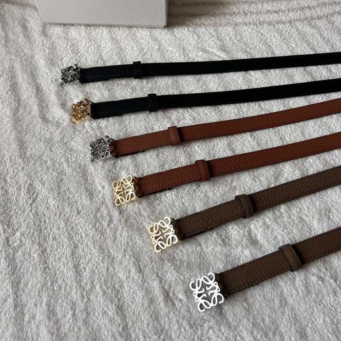 NIGO Loewe Women's Metal Hollow Logo Leather Belt 2.0cm #nigo73458
