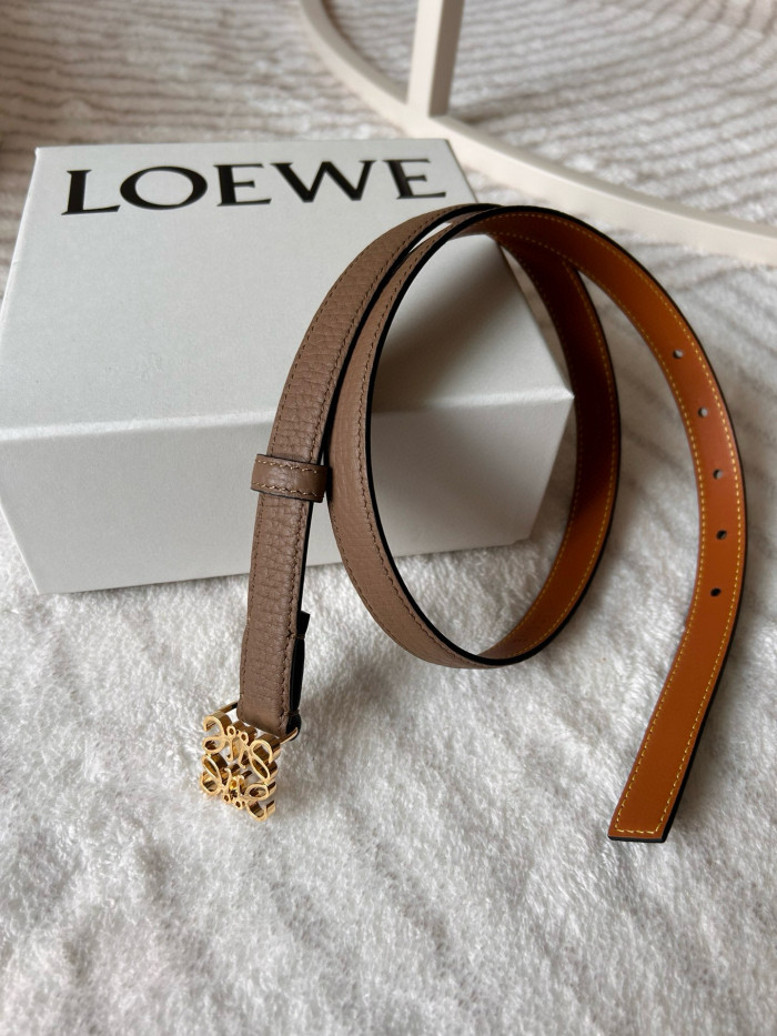 NIGO Loewe Women's Metal Hollow Logo Leather Belt 2.0cm #nigo73458