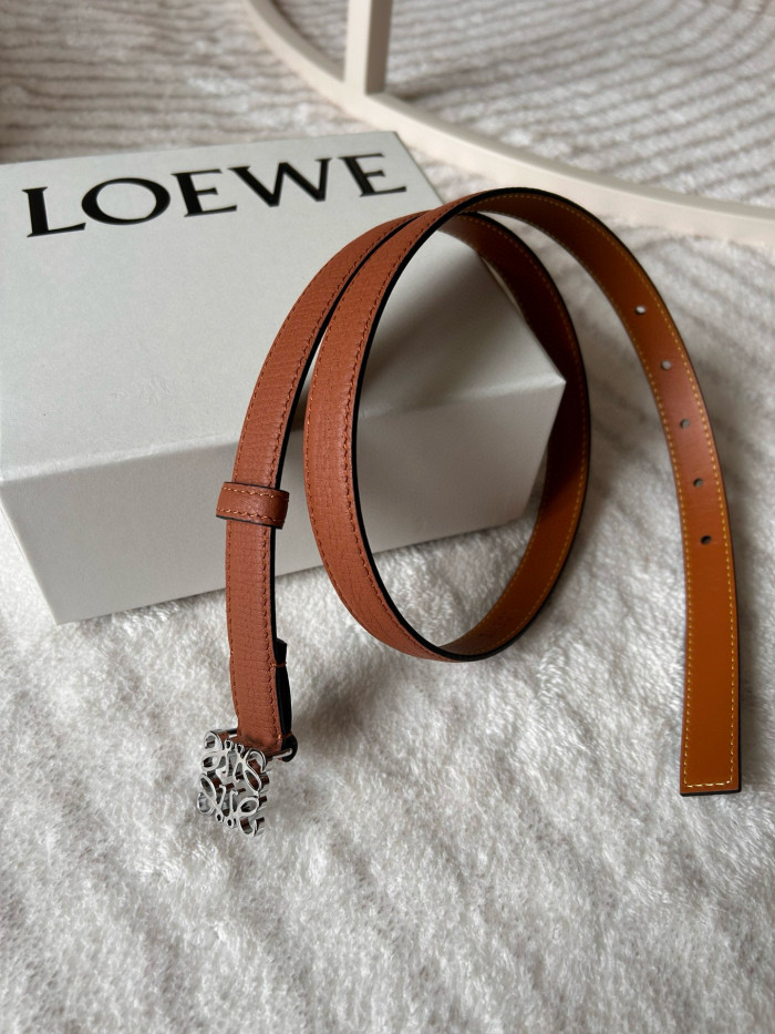 NIGO Loewe Women's Metal Hollow Logo Leather Belt 2.0cm #nigo73458
