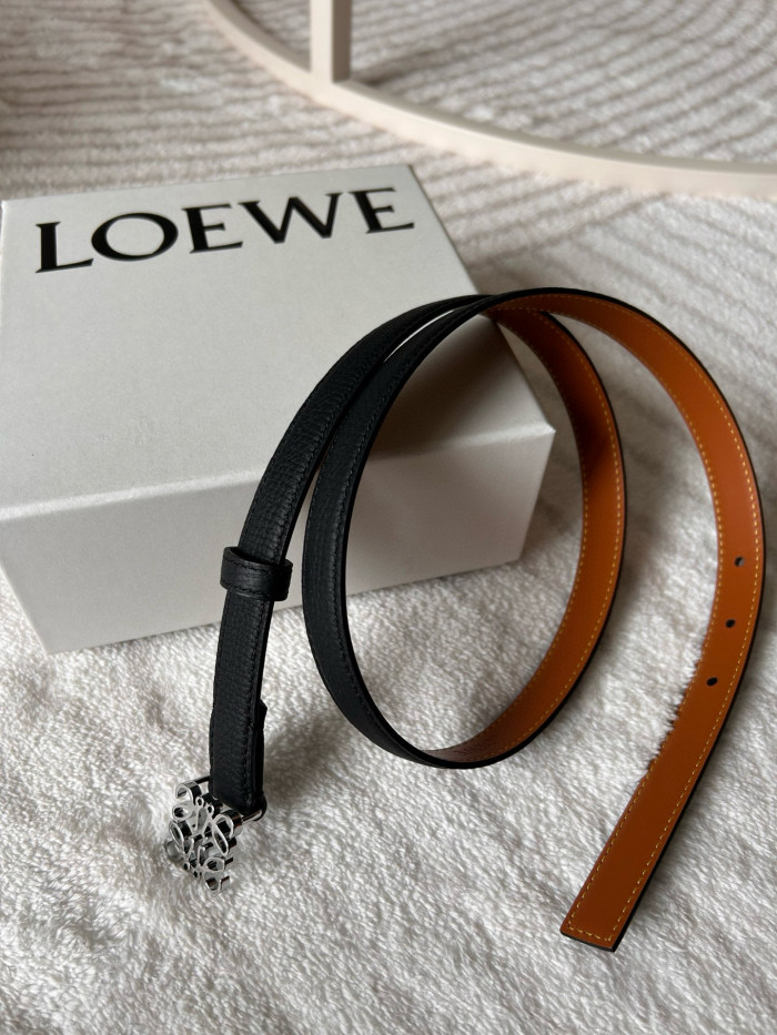 NIGO Loewe Women's Metal Hollow Logo Leather Belt 2.0cm #nigo73458