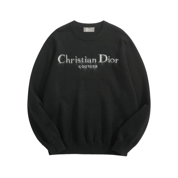 NIGO Dior Men's Autumn and Winter Solid Color Logo Letter Embroidery Round Neck Long Sleeve Sweater #nigo73469