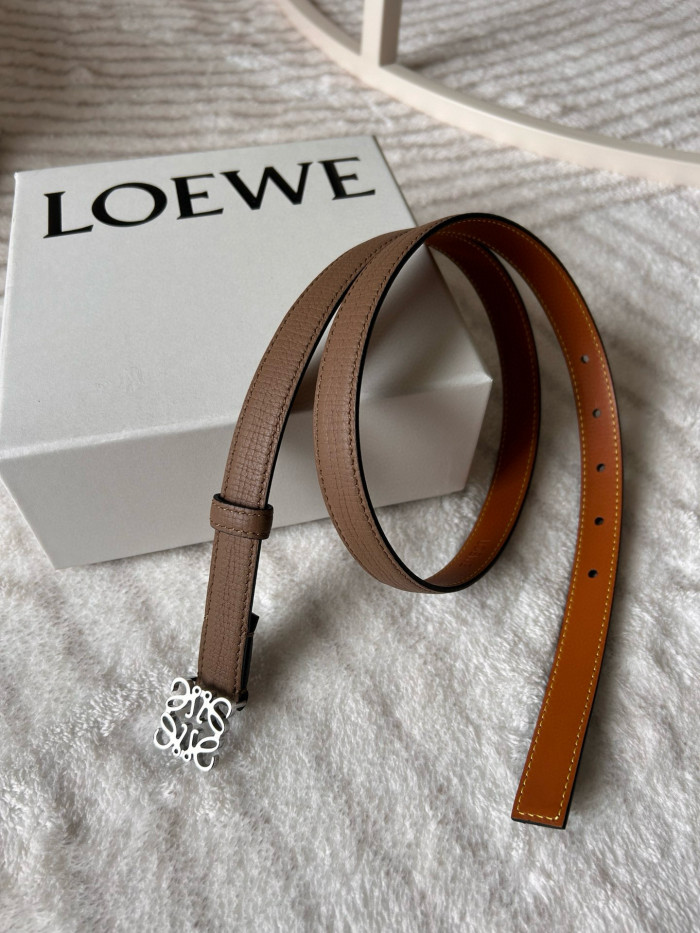 NIGO Loewe Women's Metal Hollow Logo Leather Belt 2.0cm #nigo73458
