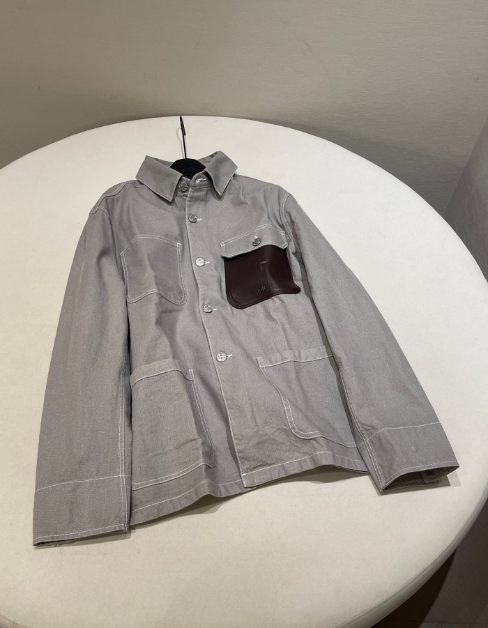 NIGO Dior Men's Spring And Fall Logo Patch Pockets Lapel Single breasted Loose Long Sleeved Denim Jacket #nigo73474