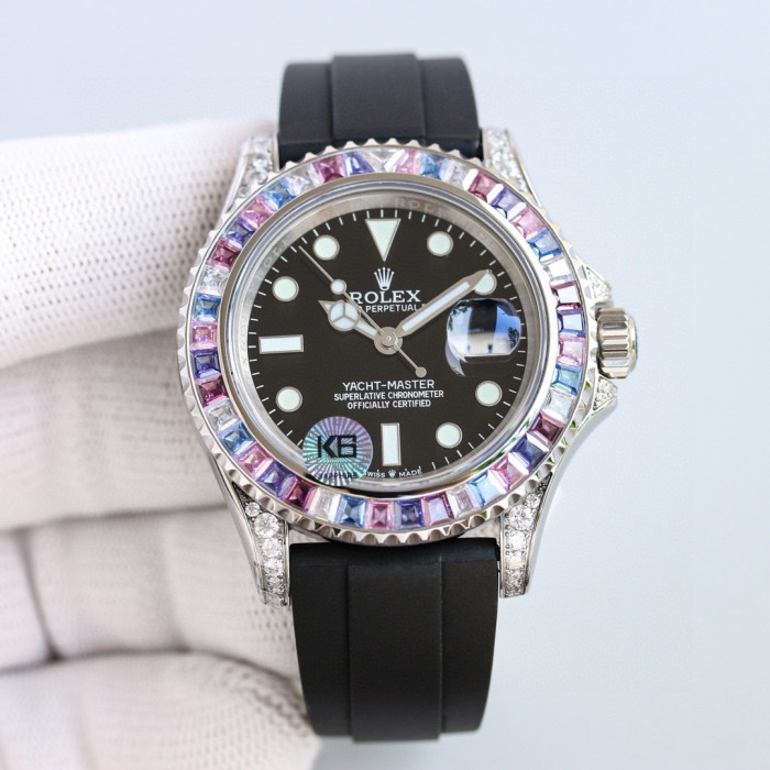 NIGO Rolex Men's Women's Fashion Yacht Prestige Collection 40mm Diameter 904 Steel Mechanical Watch Bezel Diamonds Casual Wristwatch Watch ﻿#nigo71647