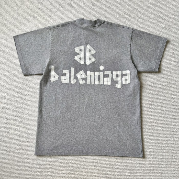 NIGO Balenciaga Men's Summer Letter Logo Print Round Neck Regular Fit Short Sleeve T-Shirt #nigo73475