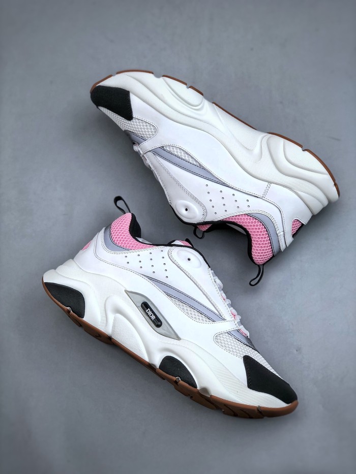 NIGO Dior B22 Men's and Women's Leather Mesh Lace Up Colorblocking Low Top Sport Thick Sole Casual Shoes #nigo73487