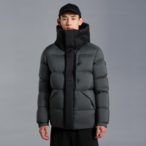 NIGO Moncler Men's Winter Letter Logo Embroidery Zipper Hooded Short Puffer Down Long Sleeve Jacket #nigo73486