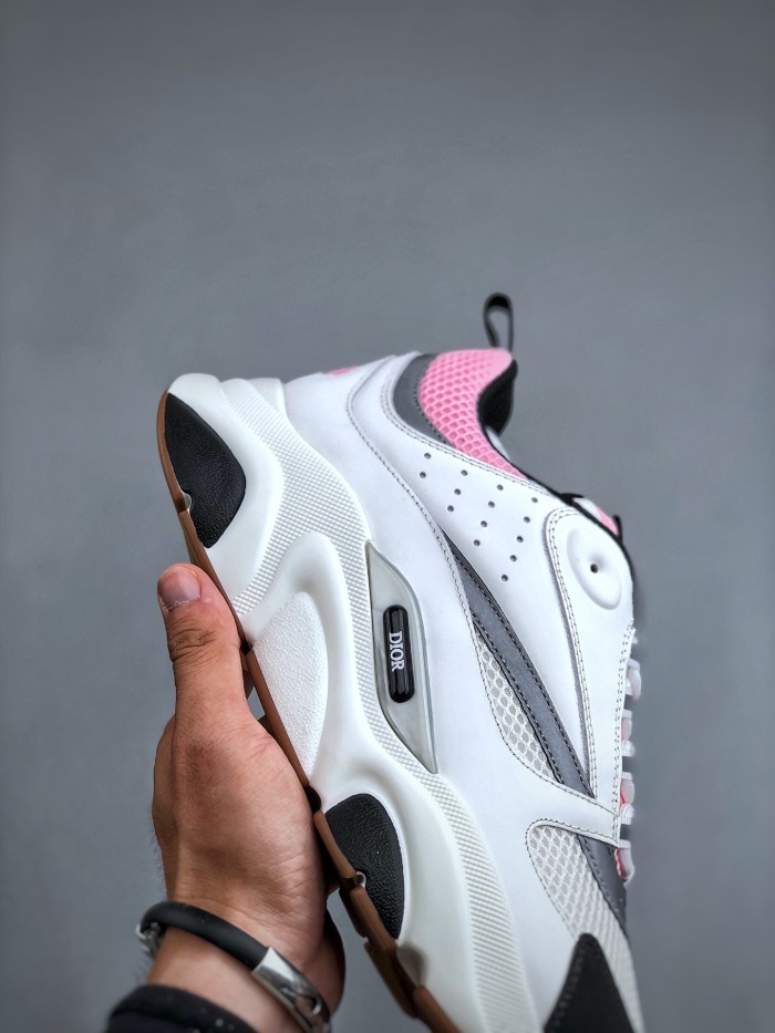 NIGO Dior B22 Men's and Women's Leather Mesh Lace Up Colorblocking Low Top Sport Thick Sole Casual Shoes #nigo73487