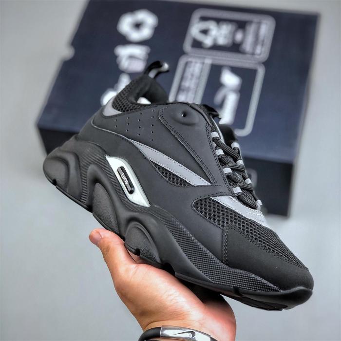 NIGO Dior B22 Men's and Women's Leather Mesh Lace Up Colorblocking Low Top Sport Thick Sole Casual Shoes #nigo73487