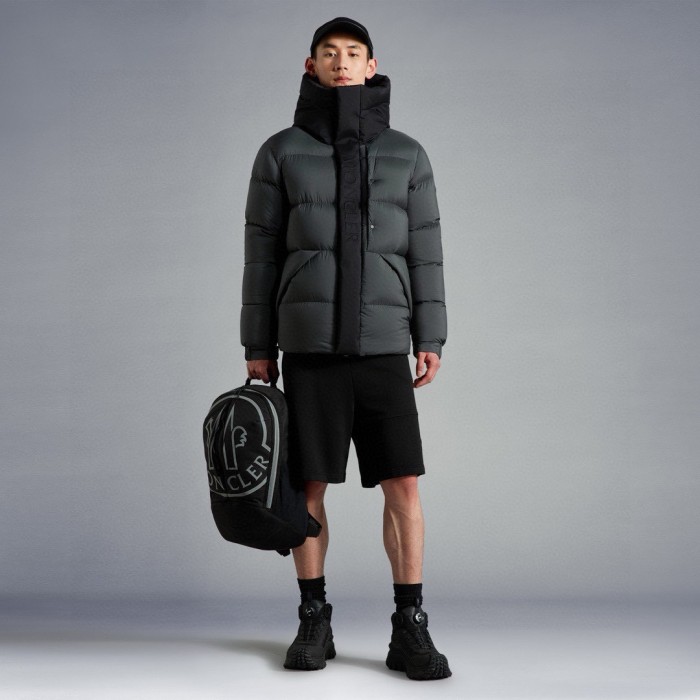 NIGO Moncler Men's Winter Letter Logo Embroidery Zipper Hooded Short Puffer Down Long Sleeve Jacket #nigo73486