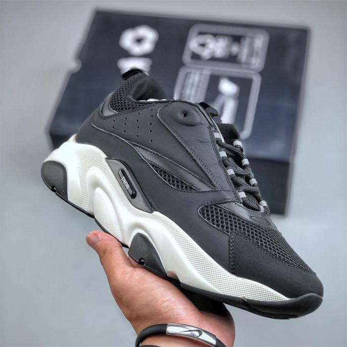 NIGO Dior B22 Men's and Women's Leather Mesh Lace Up Colorblocking Low Top Sport Thick Sole Casual Shoes #nigo73487