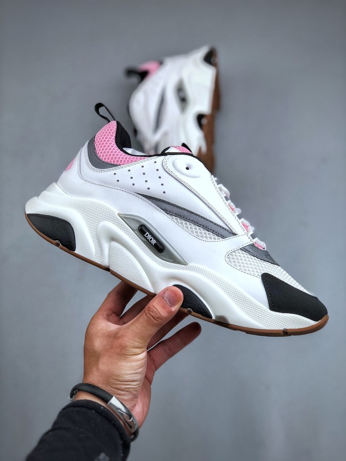 NIGO Dior B22 Men's and Women's Leather Mesh Lace Up Colorblocking Low Top Sport Thick Sole Casual Shoes #nigo73487
