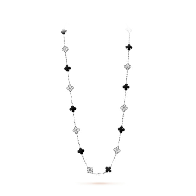 NIGO Van Cleef & Arpels Clover Peterstone 20 Flower Necklace Sweater Chain Jewelry #nigo73533