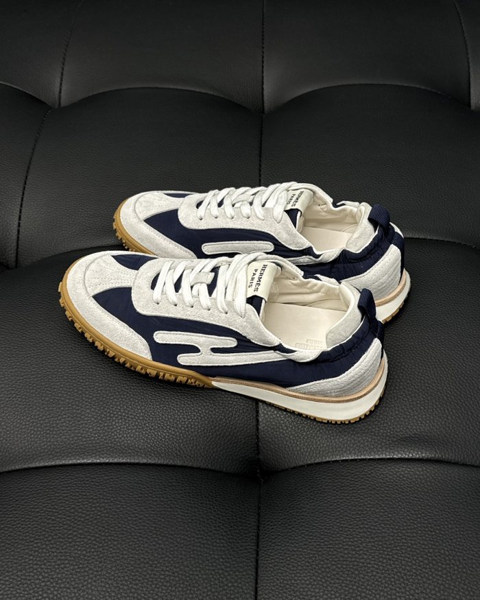 NIGO Hermes Jet Men's Colorblocked Round Toe Lace-Up Lifestyle Casual Shoes #nigo73515