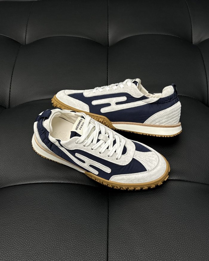 NIGO Hermes Jet Men's Colorblocked Round Toe Lace-Up Lifestyle Casual Shoes #nigo73515