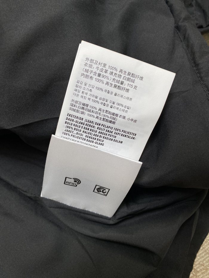 NIGO MiuMiu Women's Winter Black Lapel Drawstring Zipper Long Sleeve Puffer Down Jacket #nigo73523