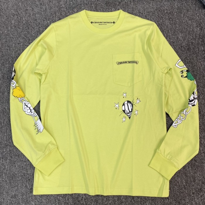 NIGO Chrome Hearts Men's Spring/Summer Solid Color Long Sleeve T-Shirt #nigo73551