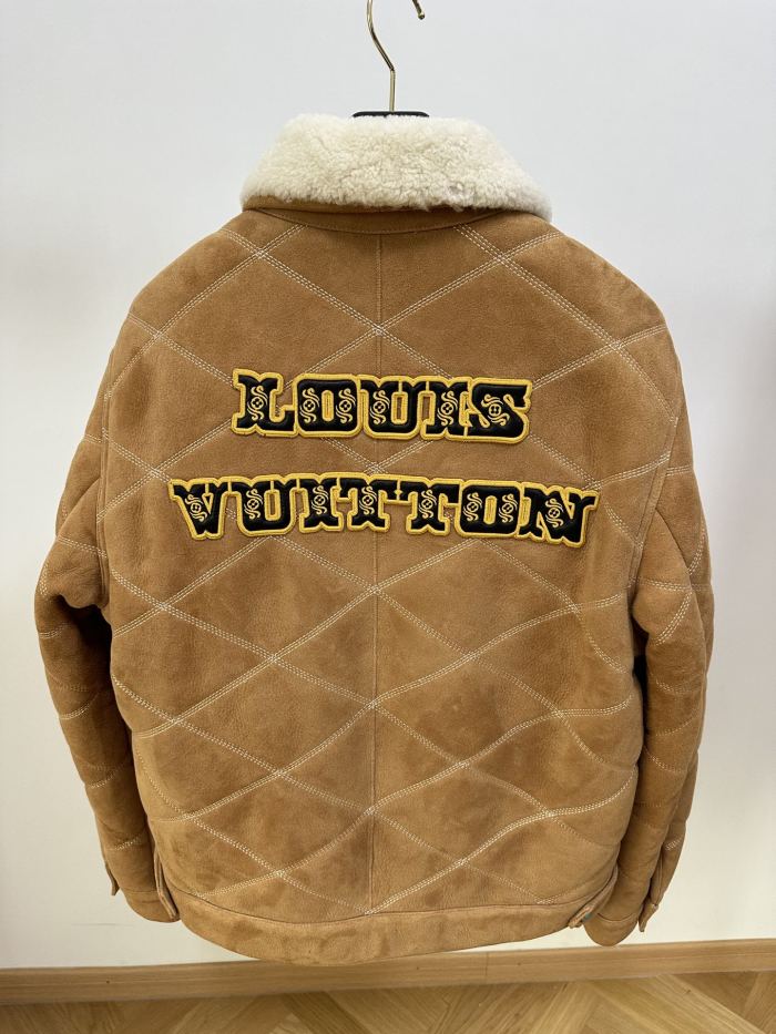 NIGO Louis Vuitton Men's Winter Logo Embroidery Wool Lapel Zipper Long Sleeve Jacket #nigo73553