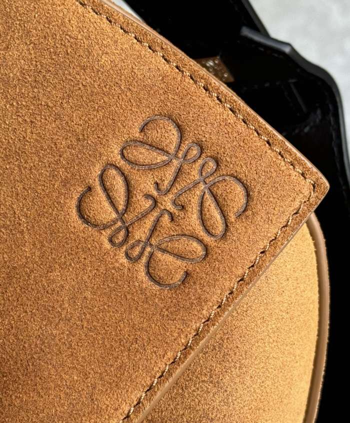 NIGO Loewe Men's Puzzle Brown Geometric Bag Pressed Suede Tote Crossbody Shoulder Bag Bags #nigo73541