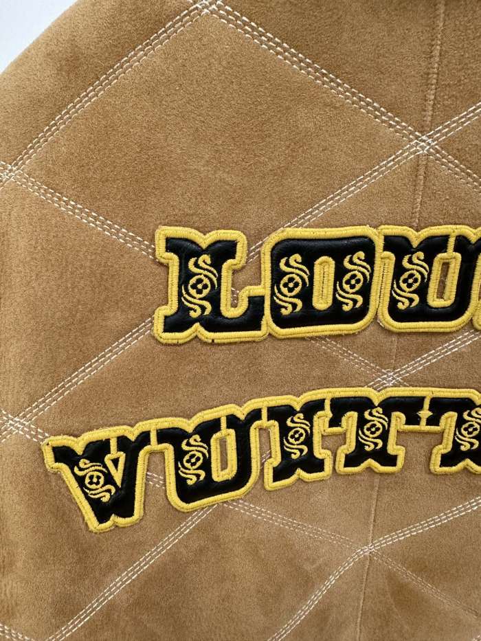 NIGO Louis Vuitton Men's Winter Logo Embroidery Wool Lapel Zipper Long Sleeve Jacket #nigo73553