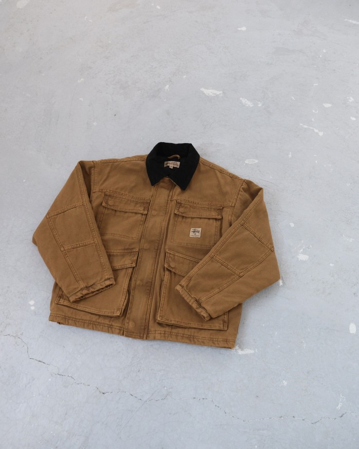 NIGO Stussy Men's Autumn and Winter Solid Color Pocket Zipper Warm Workwear Long Sleeve Jacket #nigo73616