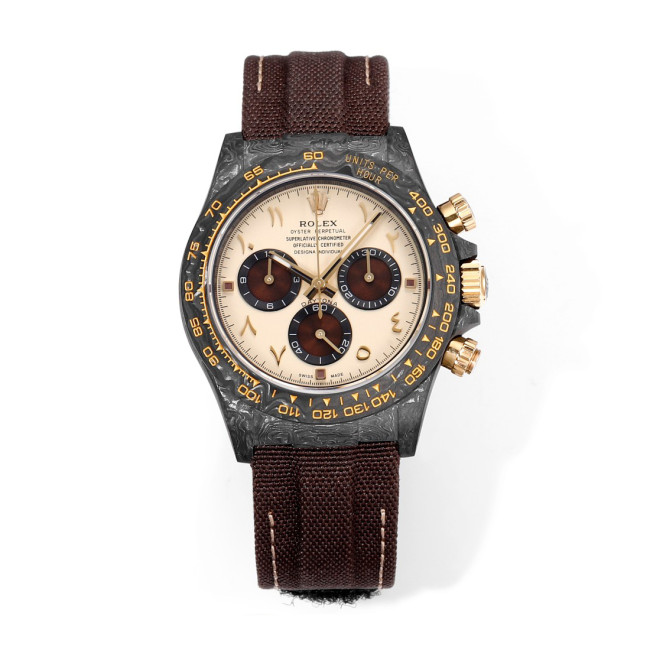 NIGO Rolex Men's Cosmo Chrono Daytona Mechanical Watch with Carbon Fiber Patterned Luminous Case #nigo73619