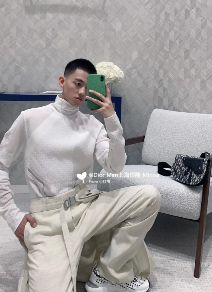 NIGO Dior Men's And Women's White Wool Single-breasted Blazer Top Jacket Pleated Bustier Skirt Pants Three-piece Set Suit #nigo73599