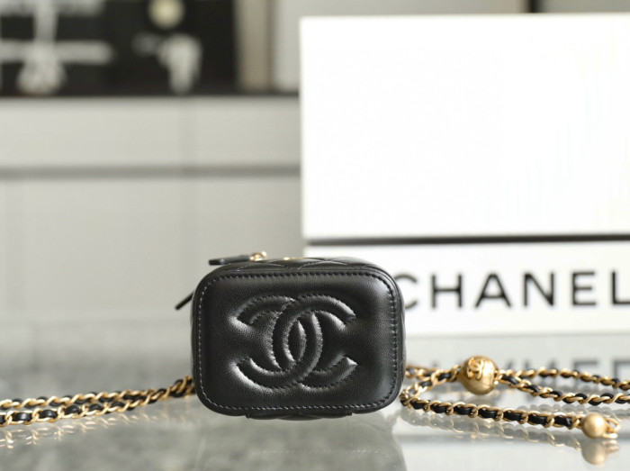 CHANEL Square Single Cosmetic Bag With Mirror Chain Bags #nigo56496