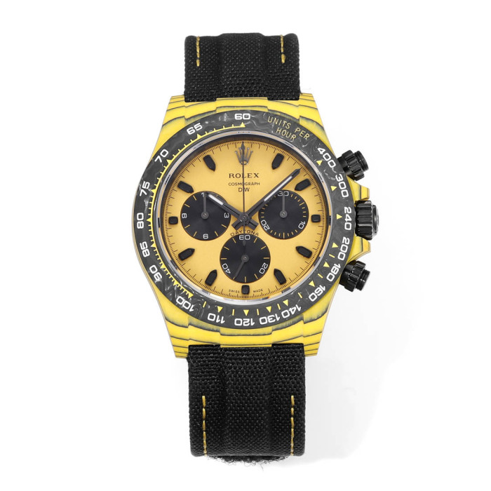 NIGO Rolex Men's Cosmo Chrono Daytona Mechanical Watch with Carbon Fiber Patterned Luminous Case #nigo73619