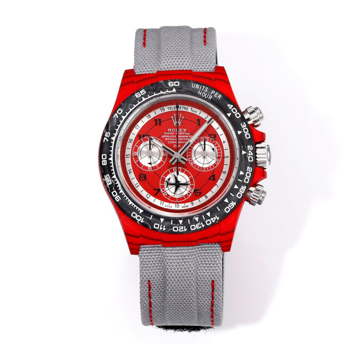 NIGO Rolex Men's Cosmo Chrono Daytona Mechanical Watch with Carbon Fiber Patterned Luminous Case #nigo73619