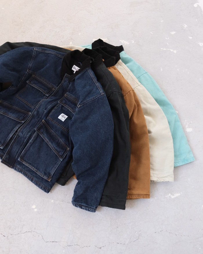 NIGO Stussy Men's Autumn and Winter Solid Color Pocket Zipper Warm Workwear Long Sleeve Jacket #nigo73616
