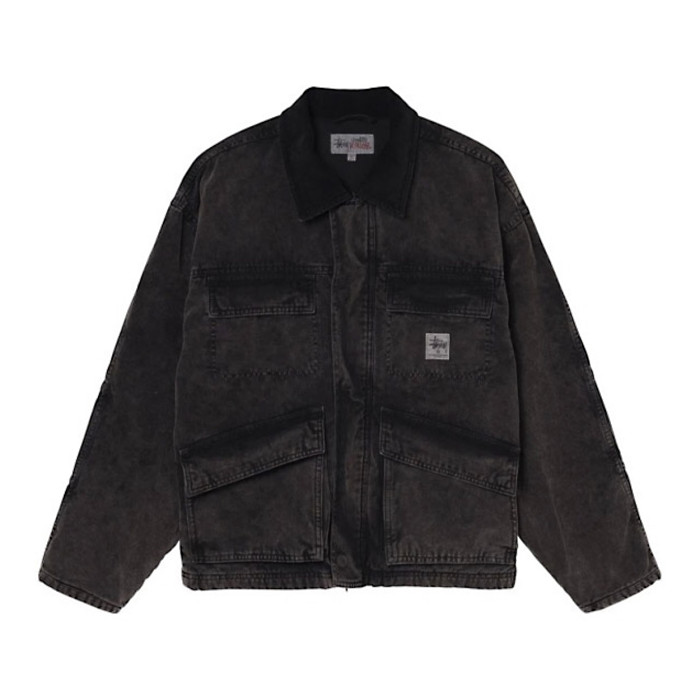 NIGO Stussy Men's Autumn and Winter Solid Color Pocket Zipper Warm Workwear Long Sleeve Jacket #nigo73616