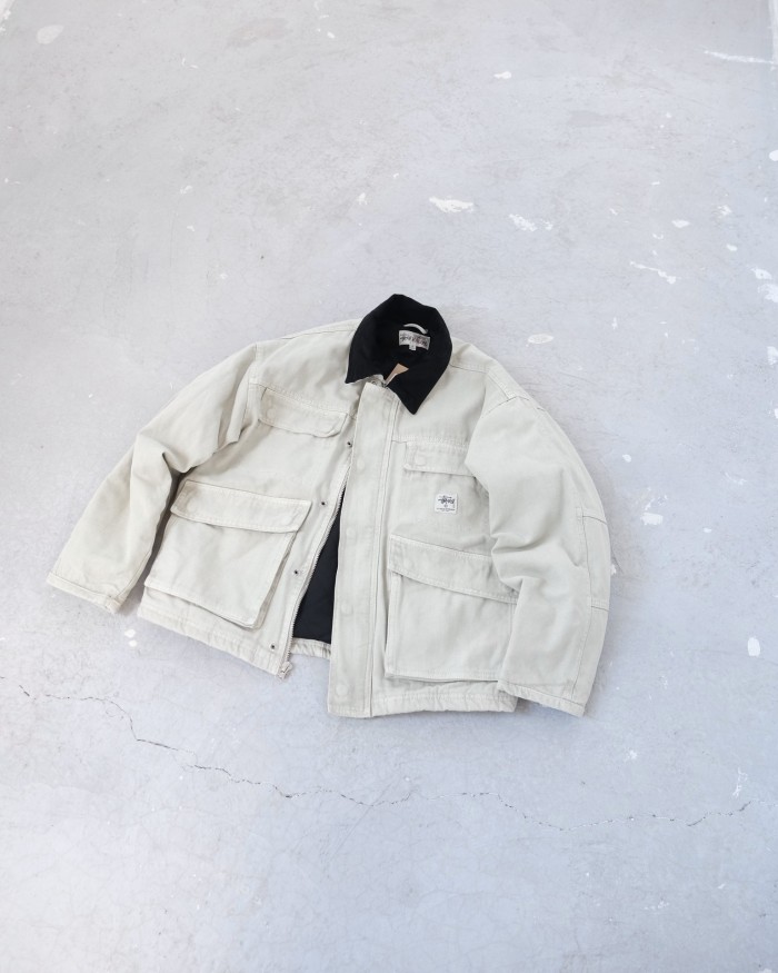 NIGO Stussy Men's Autumn and Winter Solid Color Pocket Zipper Warm Workwear Long Sleeve Jacket #nigo73616