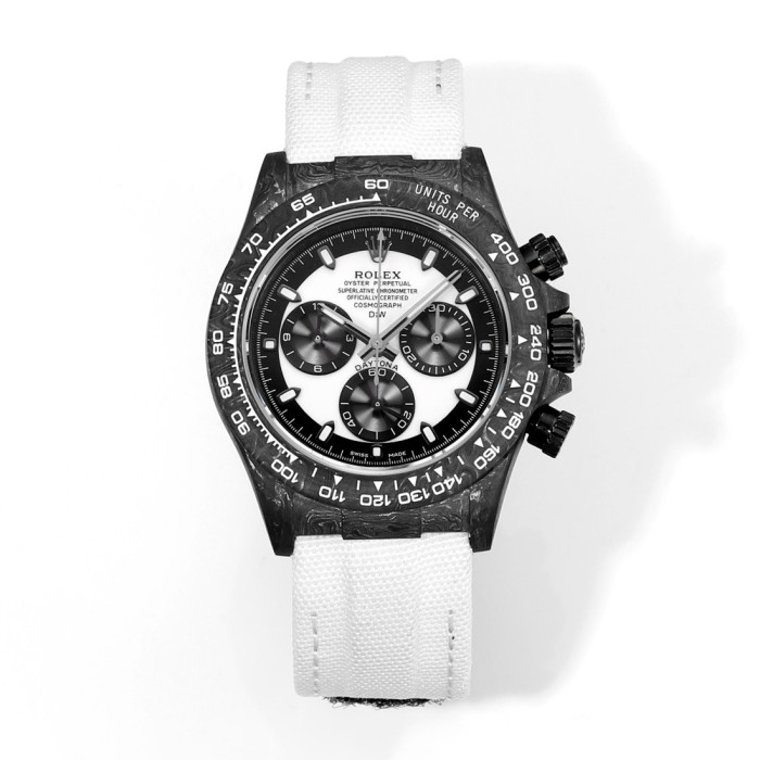 NIGO Rolex Men's Cosmo Chrono Daytona Mechanical Watch with Carbon Fiber Patterned Luminous Case #nigo73619