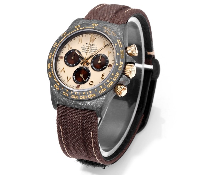 NIGO Rolex Men's Cosmo Chrono Daytona Mechanical Watch with Carbon Fiber Patterned Luminous Case #nigo73619