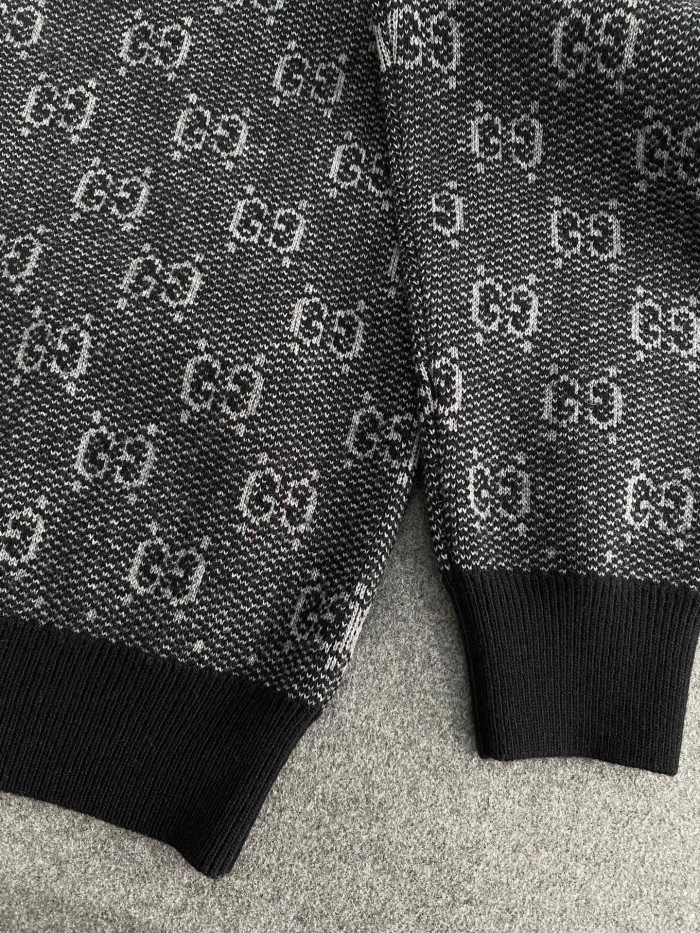 NIGO Gucci Men's Spring And Fall Letter Print Single Breasted V-neck Wool Long Sleeved Knit Sweater Jacket #nigo73613