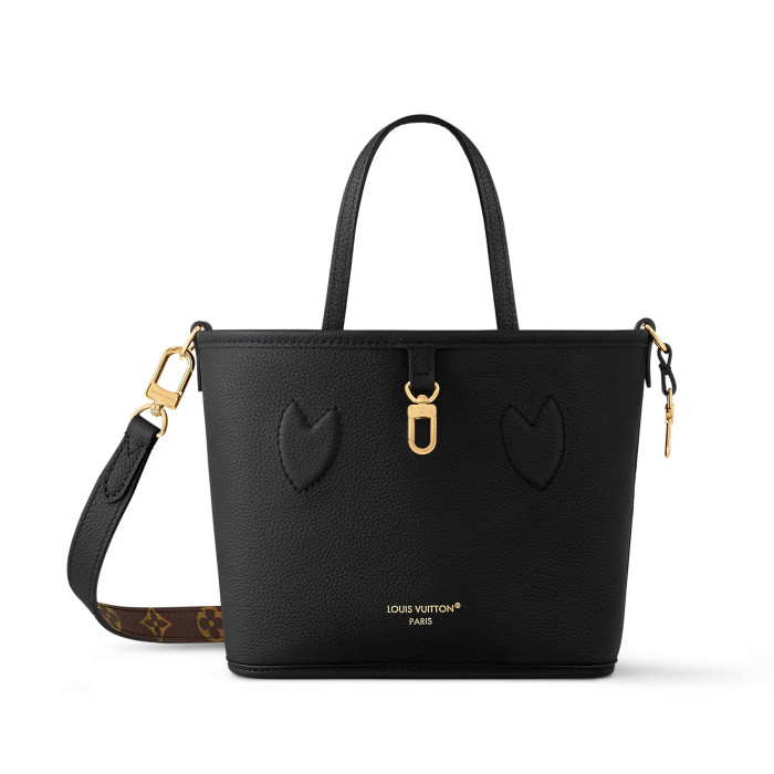 NIGO Louis Vuitton Neverfull Bandoulière Inside Out BB Women's Removable Shoulder Strap Solid Color Cow Leather Reversible Shoulder Crossbody Handbag Bag Bags #nigo73635