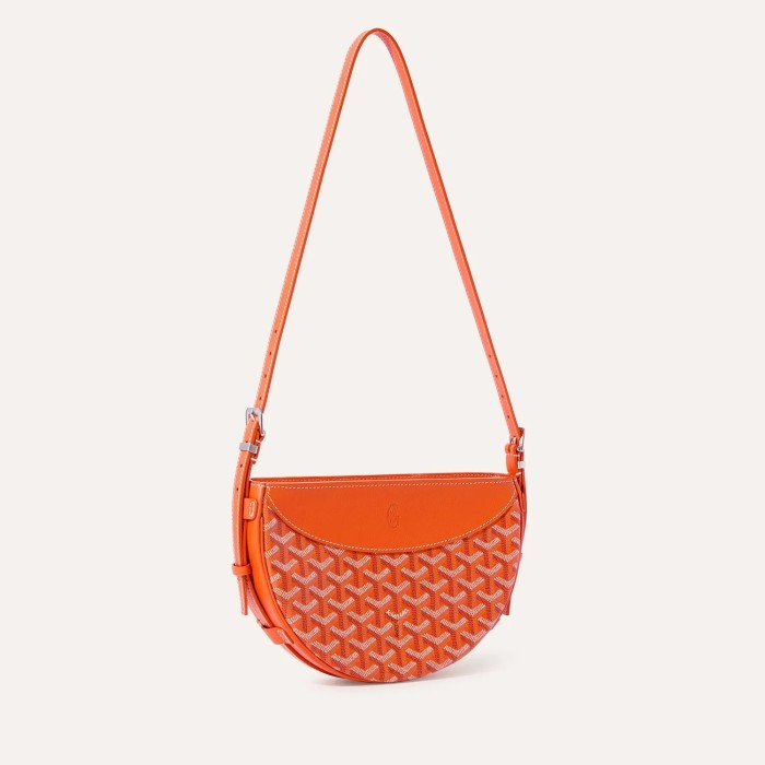 NIGO Goyard Men's And Women's Solid Color Old Flowers Full Print Zipper Closure Canvas Spell Calfskin Half Moon Shoulder Crossbody Bag Bags #nigo73638