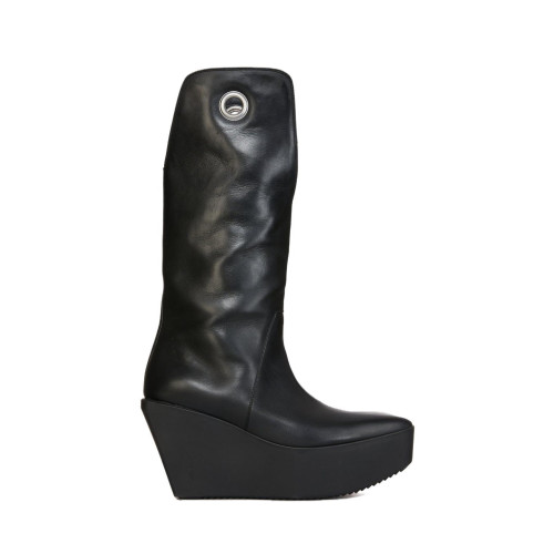 NIGO Rick Owens Men's Black Leather Fashion Trend Thigh High Boots Shoes #nigo73623
