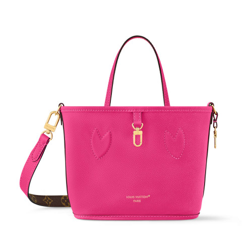 NIGO Louis Vuitton Neverfull Bandoulière Inside Out BB Women's Removable Shoulder Strap Solid Color Cow Leather Reversible Shoulder Crossbody Handbag Bag Bags #nigo73635