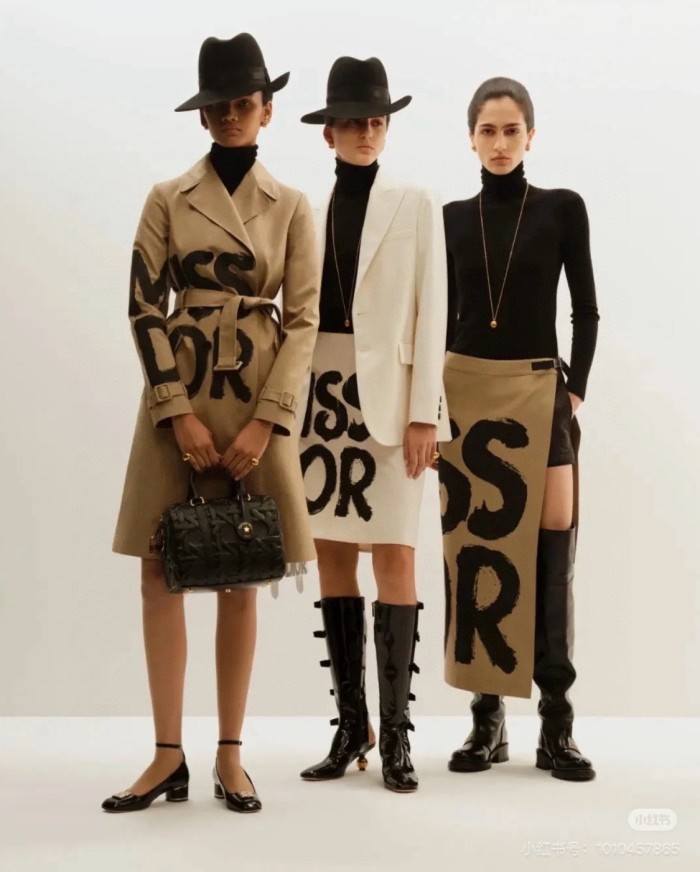 NIGO Dior Women's Spring Autumn Logo Graffiti Pattern Single Breasted Long Coat Jacket #nigo73642