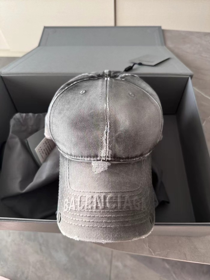NIGO Balenciaga Men's and Women's Gray Twill Rivet Design Cotton Duck Hat Cap #nigo73644