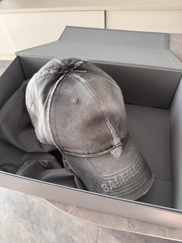 NIGO Balenciaga Men's and Women's Gray Twill Rivet Design Cotton Duck Hat Cap #nigo73644