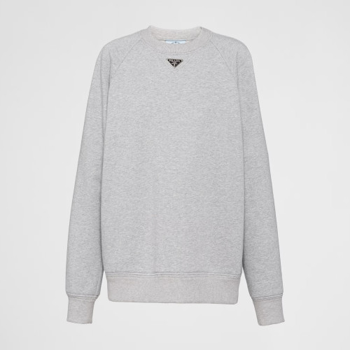 NIGO Prada Men's And Women's Spring And Fall Logo Applique Solid Color Round Neck Pullover Long Sleeve Sweater #nigo73643