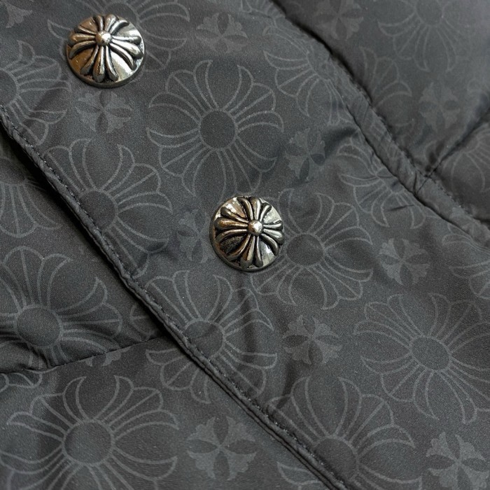 NIGO Chrome Hearts Men's Winter Black Dark Printed Waterproof Fabrics Puffer Down Jacket #nigo73664