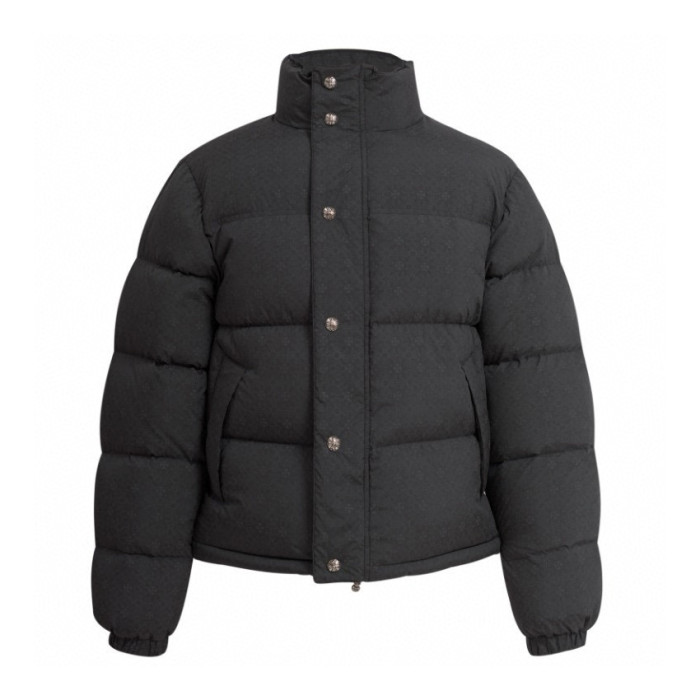 NIGO Chrome Hearts Men's Winter Black Dark Printed Waterproof Fabrics Puffer Down Jacket #nigo73664