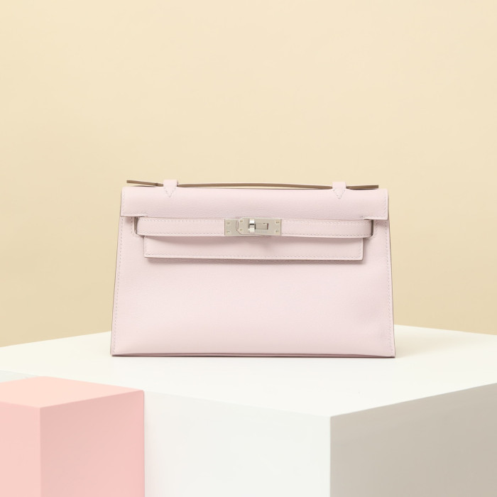 NIGO Hermes Women Pure Color Metal Buckle Cowhide Handbag Bag Bags #nigo73649