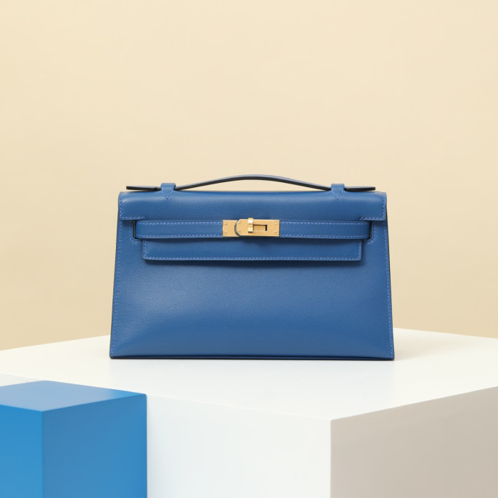 NIGO Hermes Women Pure Color Metal Buckle Cowhide Handbag Bag Bags #nigo73649